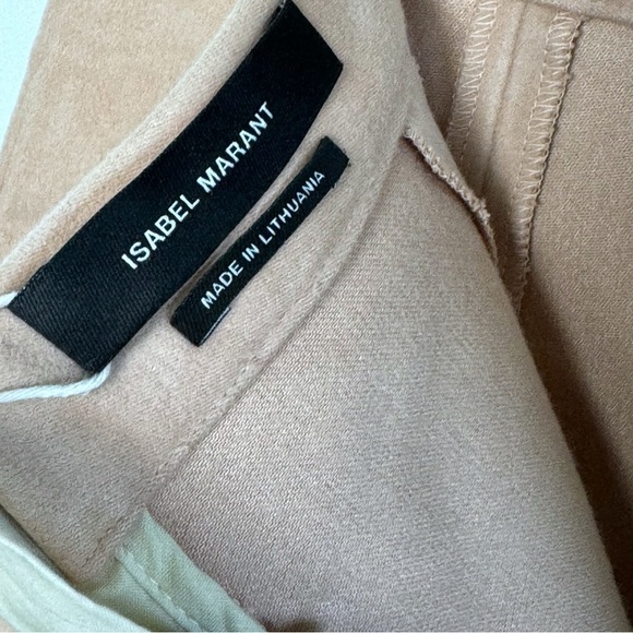 Isabel Marant Pink Mini Skirt Fluted Parma Pleated Faux-Suede Sz 6 - Picture 7 of 14